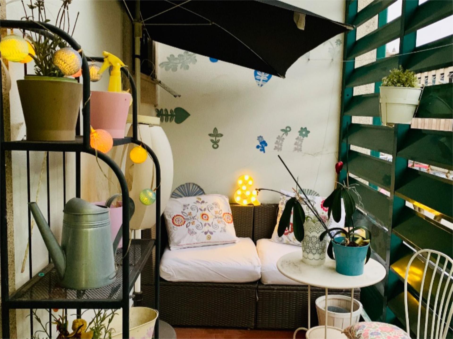 Terraza de Piso de alquiler en Santiago de Compostela  con Terraza