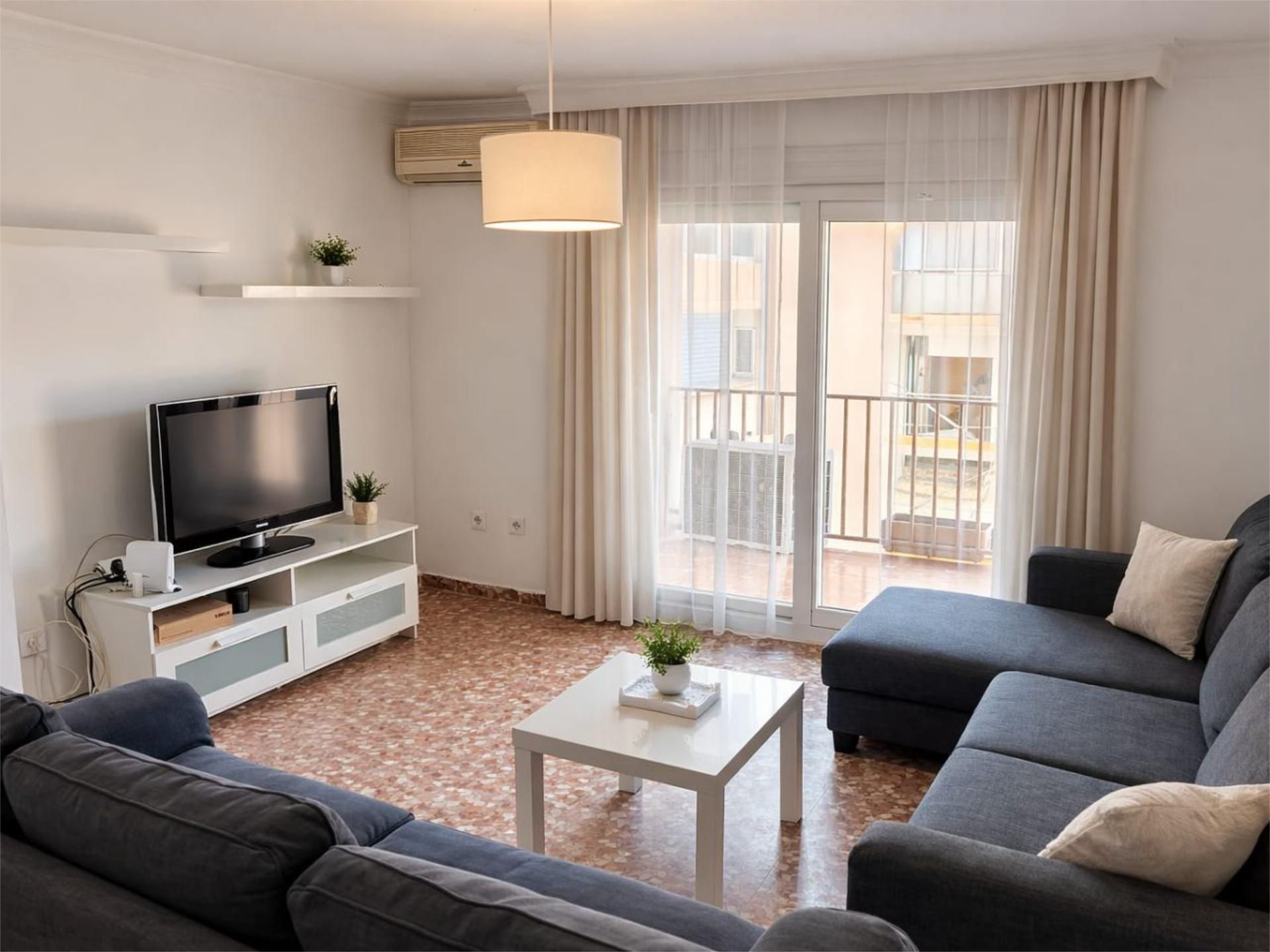 Wohnzimmer von Wohnung zur Miete in Málaga Capital mit Klimaanlage, Terrasse und Möbliert