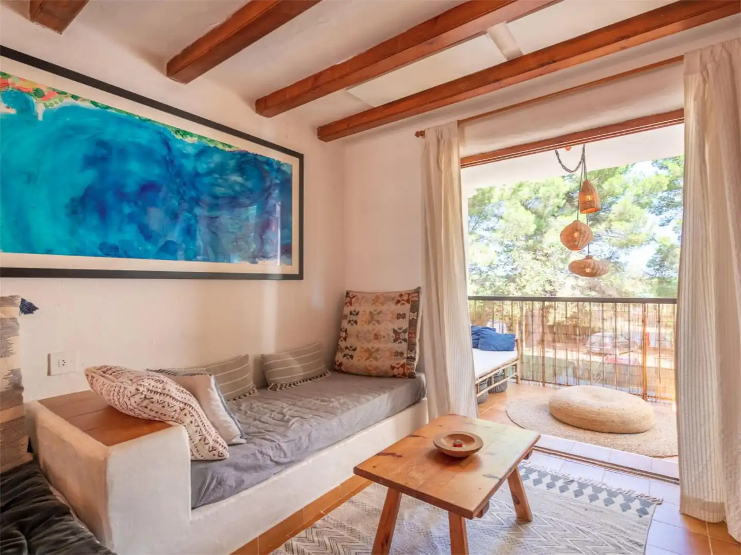 Wohnung zum Verkauf in Carrer del Mestral, 17, Santa Eulària Wohnzimmer von Wohnung zum Verkauf in Santa Eulària des Riu mit Klimaanlage, Heizung und Möbliert