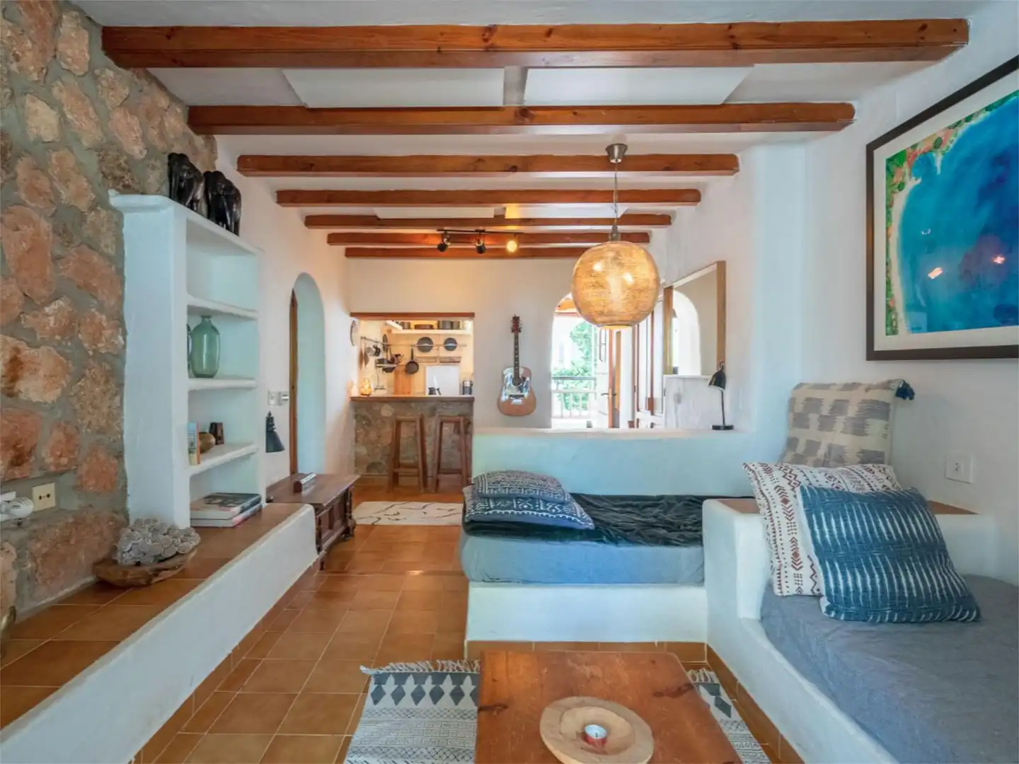Wohnung zum Verkauf in Carrer del Mestral, 17, Santa Eulària Wohnzimmer von Wohnung zum Verkauf in Santa Eulària des Riu mit Klimaanlage, Heizung und Möbliert