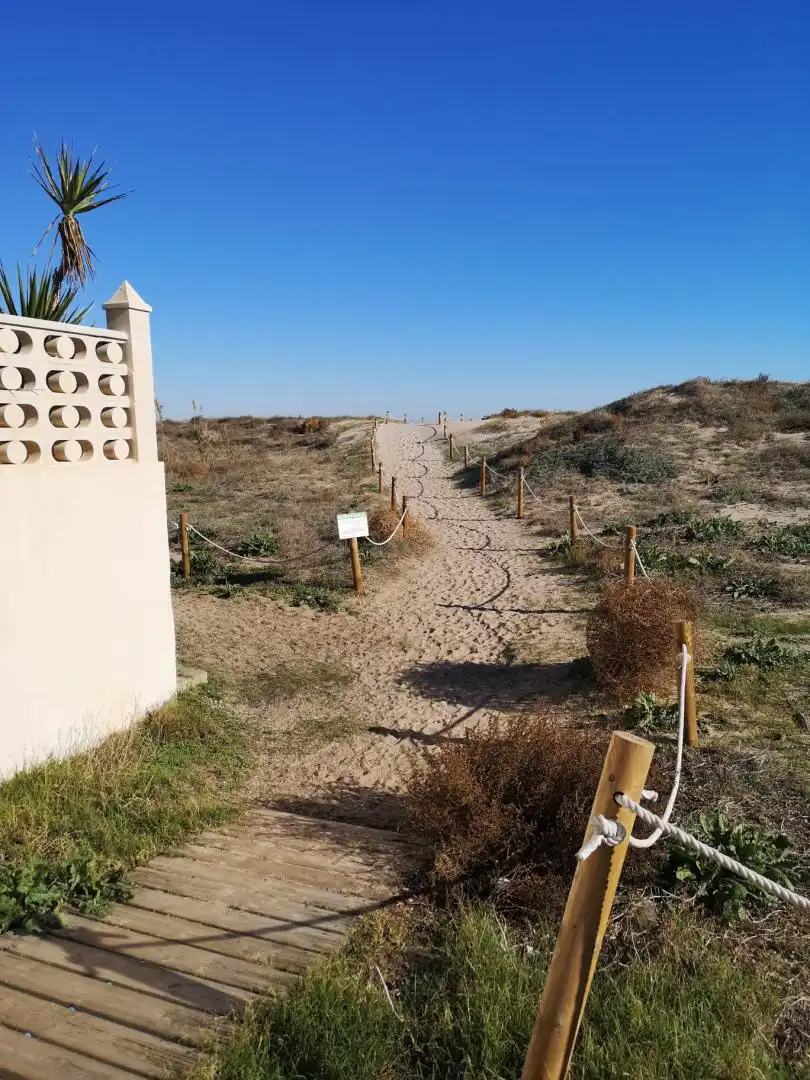 Wohnungen zur Miete in Carrer del Llobarro, 9, El Perellonet Außenansicht von Wohnungen zur Miete in Valencia mit Klimaanlage, Heizung und Privatgarten