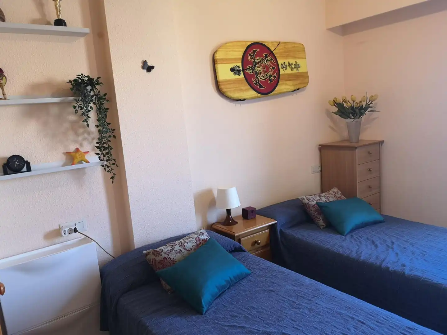 Wohnungen zur Miete in Carrer del Llobarro, 9, El Perellonet Schlafzimmer von Wohnungen zur Miete in Valencia mit Klimaanlage, Heizung und Privatgarten