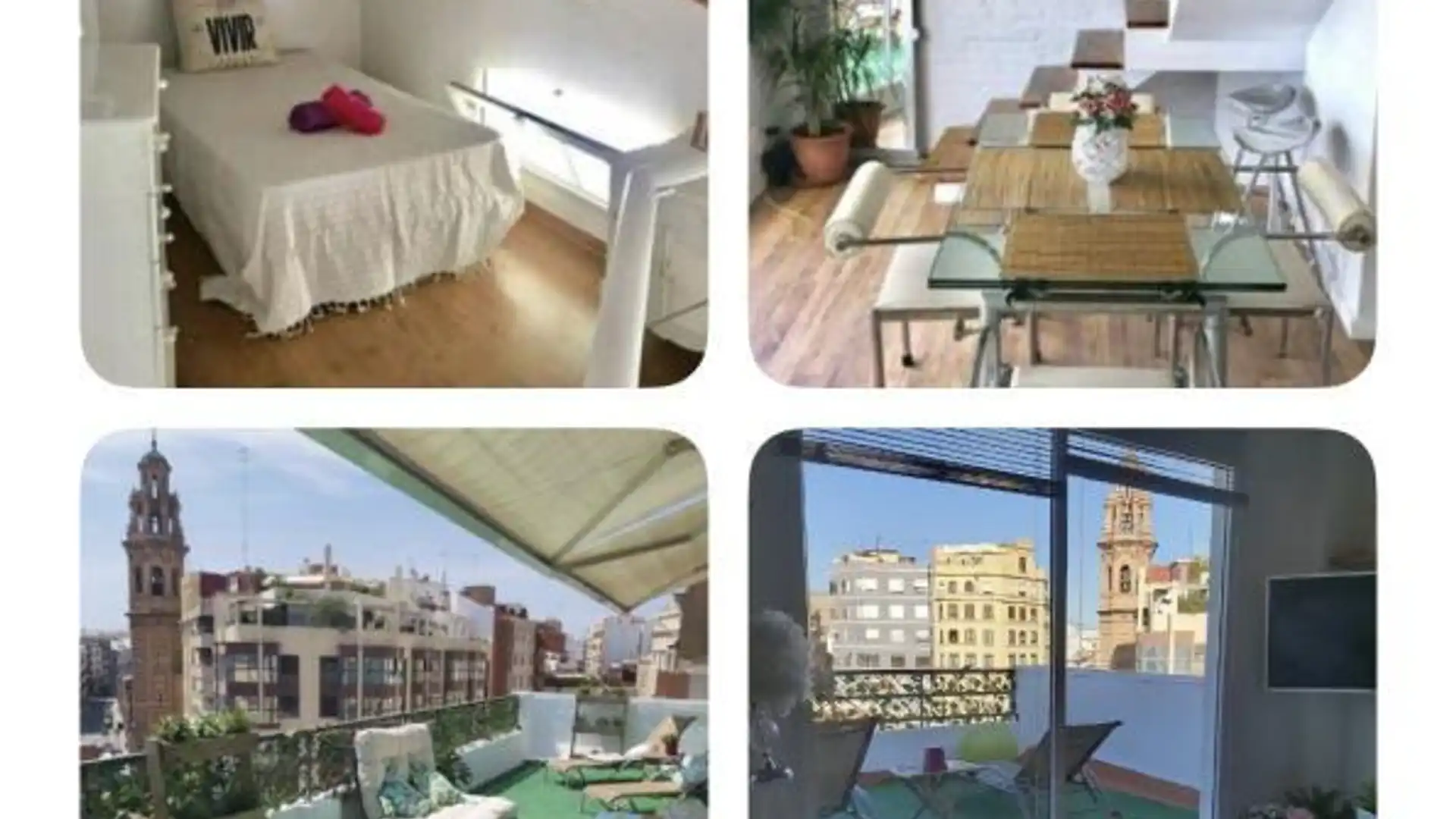 Vista exterior de Ático de alquiler en  Valencia Capital con Aire acondicionado, Terraza y Balcón