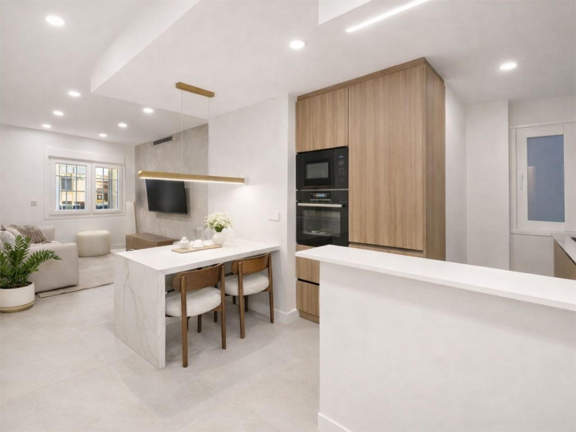 Kitchen of Flat for sale in  Madrid Capital  with Air Conditioner and Balcony