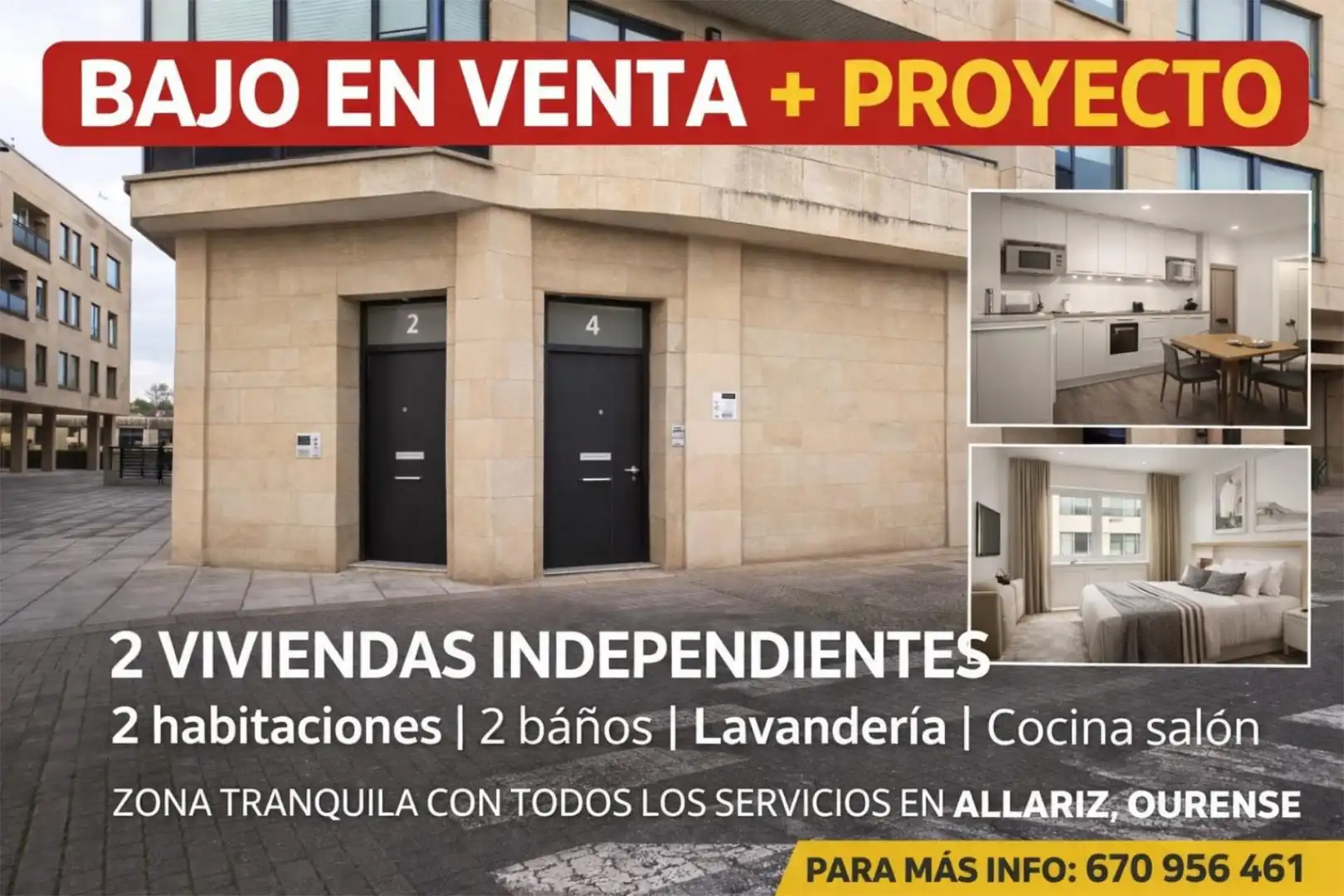 Vista exterior de Planta baixa en venda en Allariz