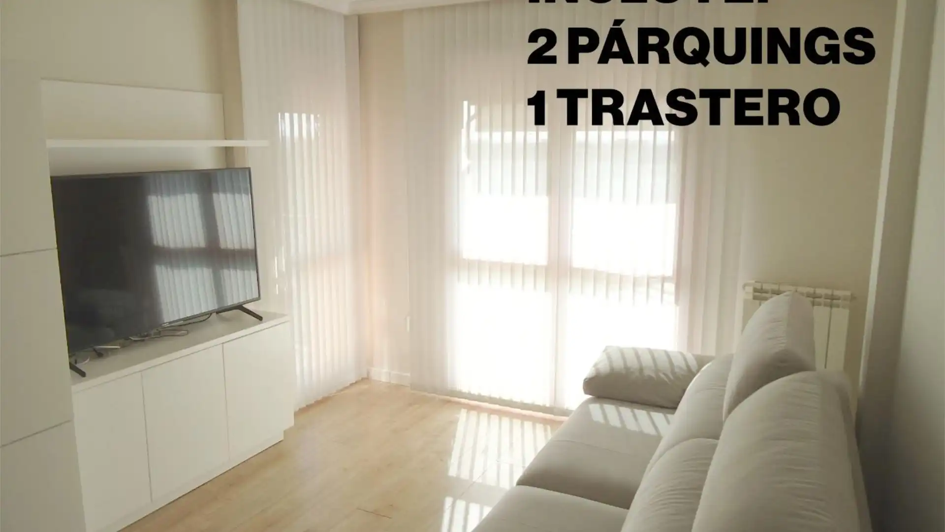 Sala d'estar de Pis en venda en  Lleida Capital amb Aire condicionat, Calefacció i Parquet