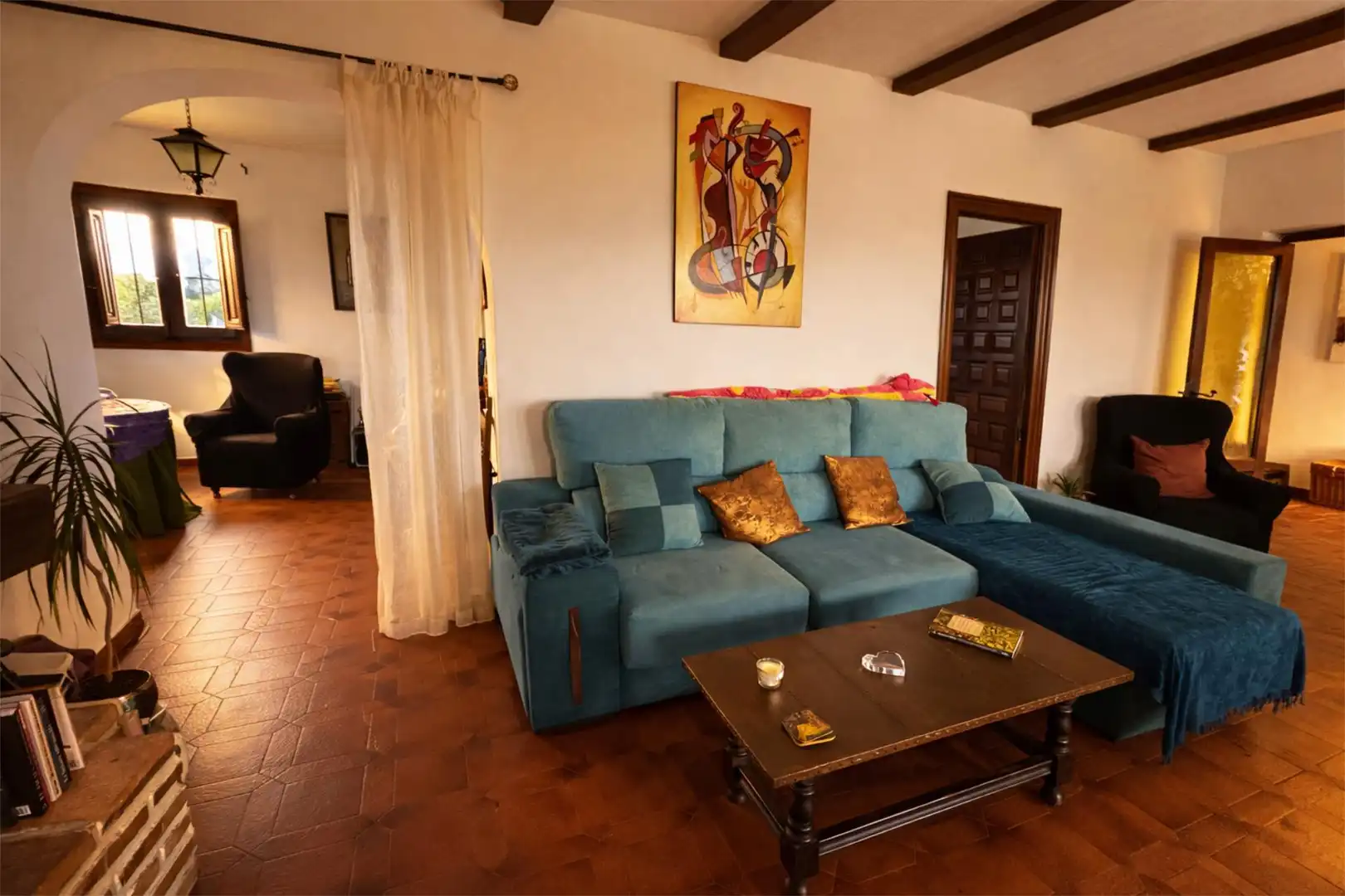 Habitación en Urbanización Serr Playa S1, 11, San Román de los Montes Sala de estar de Casa o chalet para compartir en San Román de los Montes con Calefacción, Jardín privado y Terraza