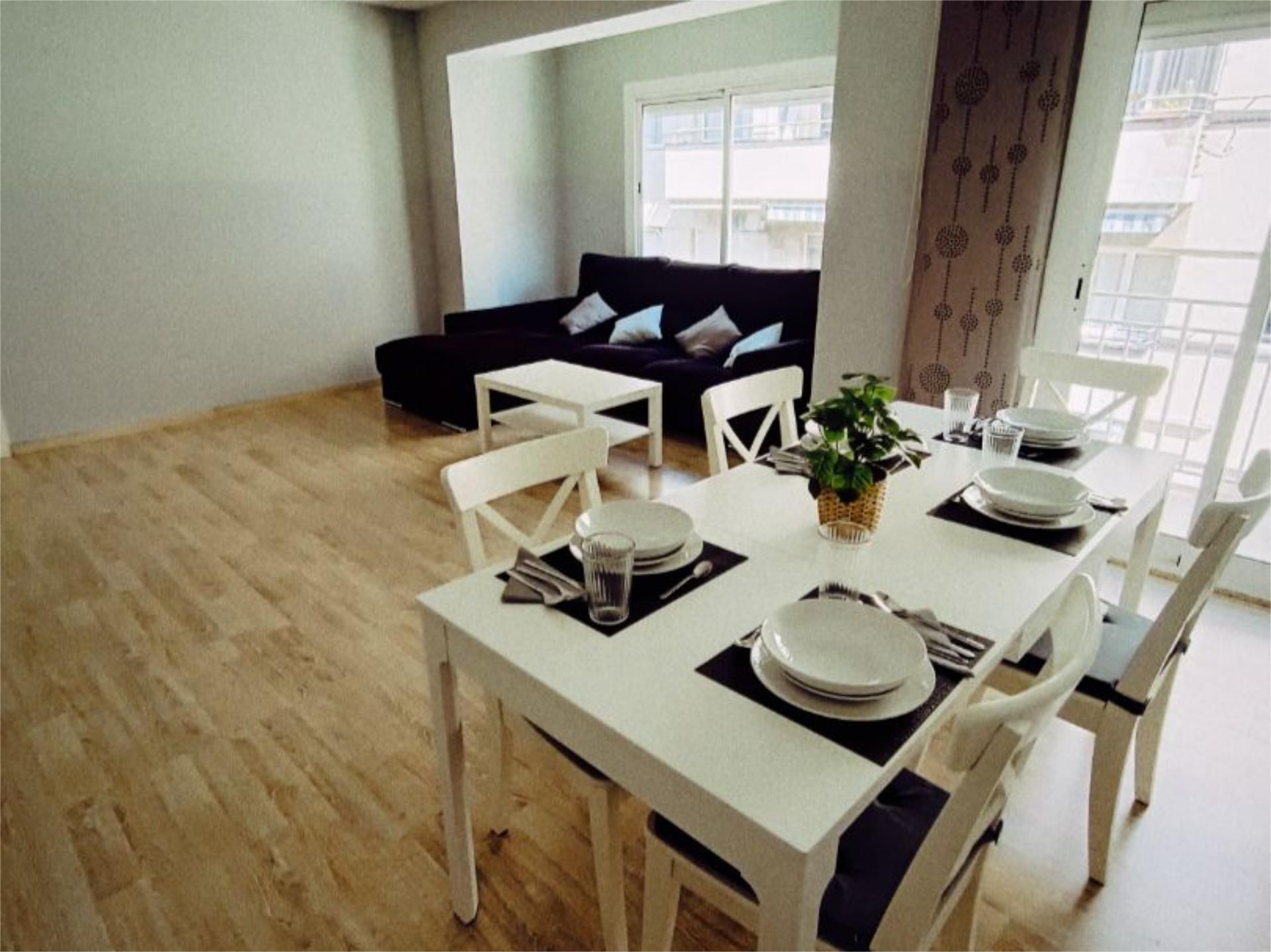 Sala de estar de Piso en venta en Badalona con Aire acondicionado y Balcón