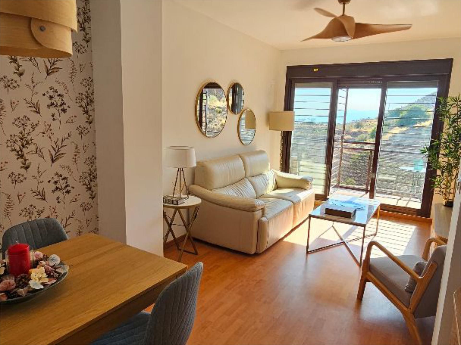 Sala d'estar de Pis per a compartir en Rincón de la Victoria amb Aire condicionat, Calefacció i Parquet