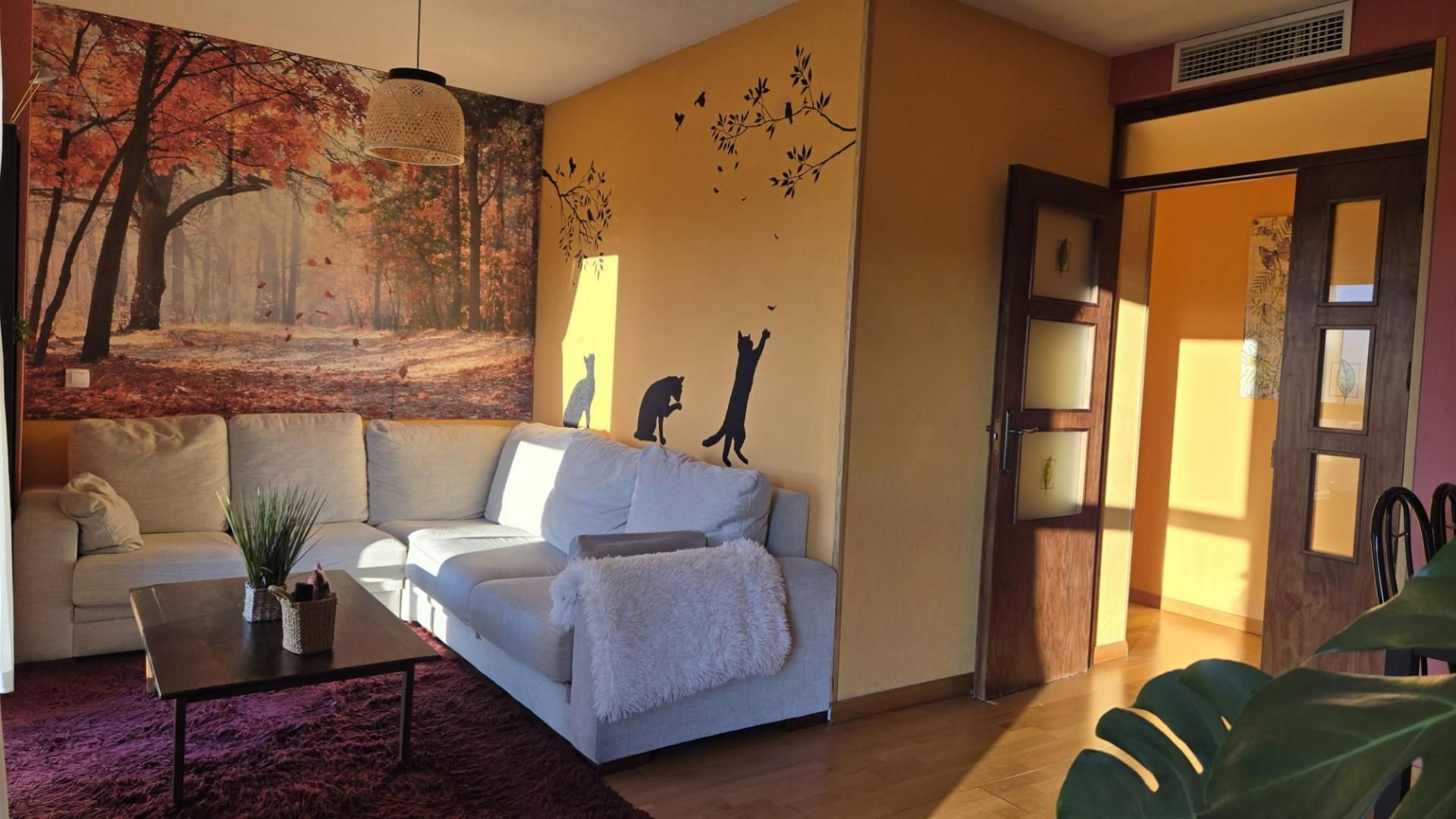 Living room of Flat for sale in  Madrid Capital  with Air Conditioner, Heating and Private garden