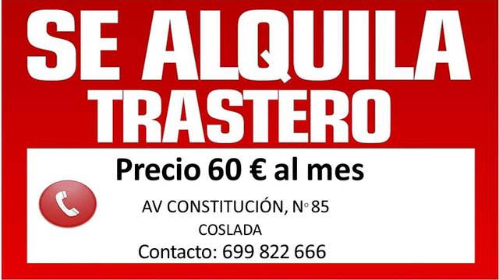 Trastero de alquiler en Coslada