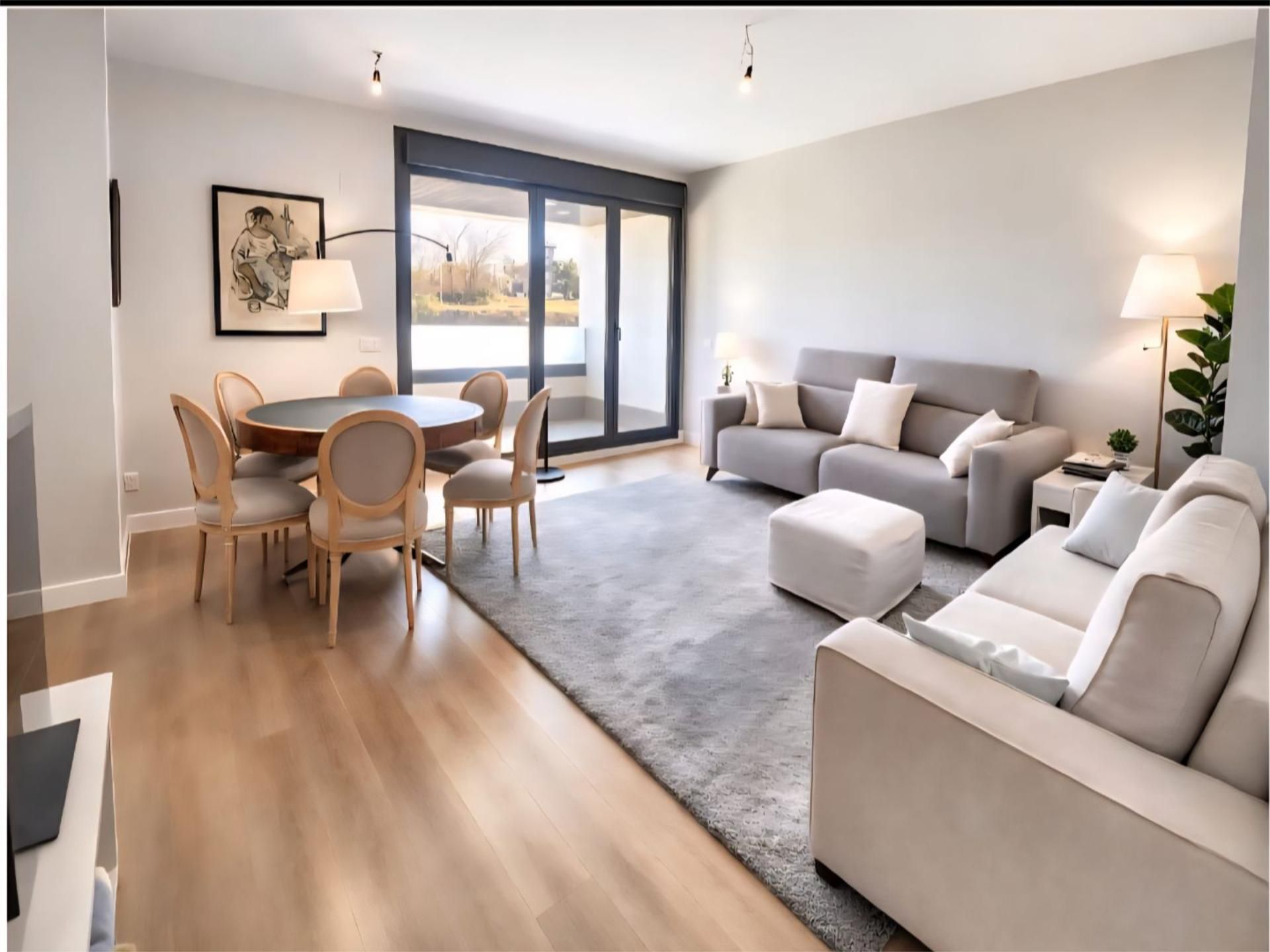 Wohnzimmer von Wohnung zum Verkauf in Pozuelo de Alarcón mit Klimaanlage, Terrasse und Schwimmbad