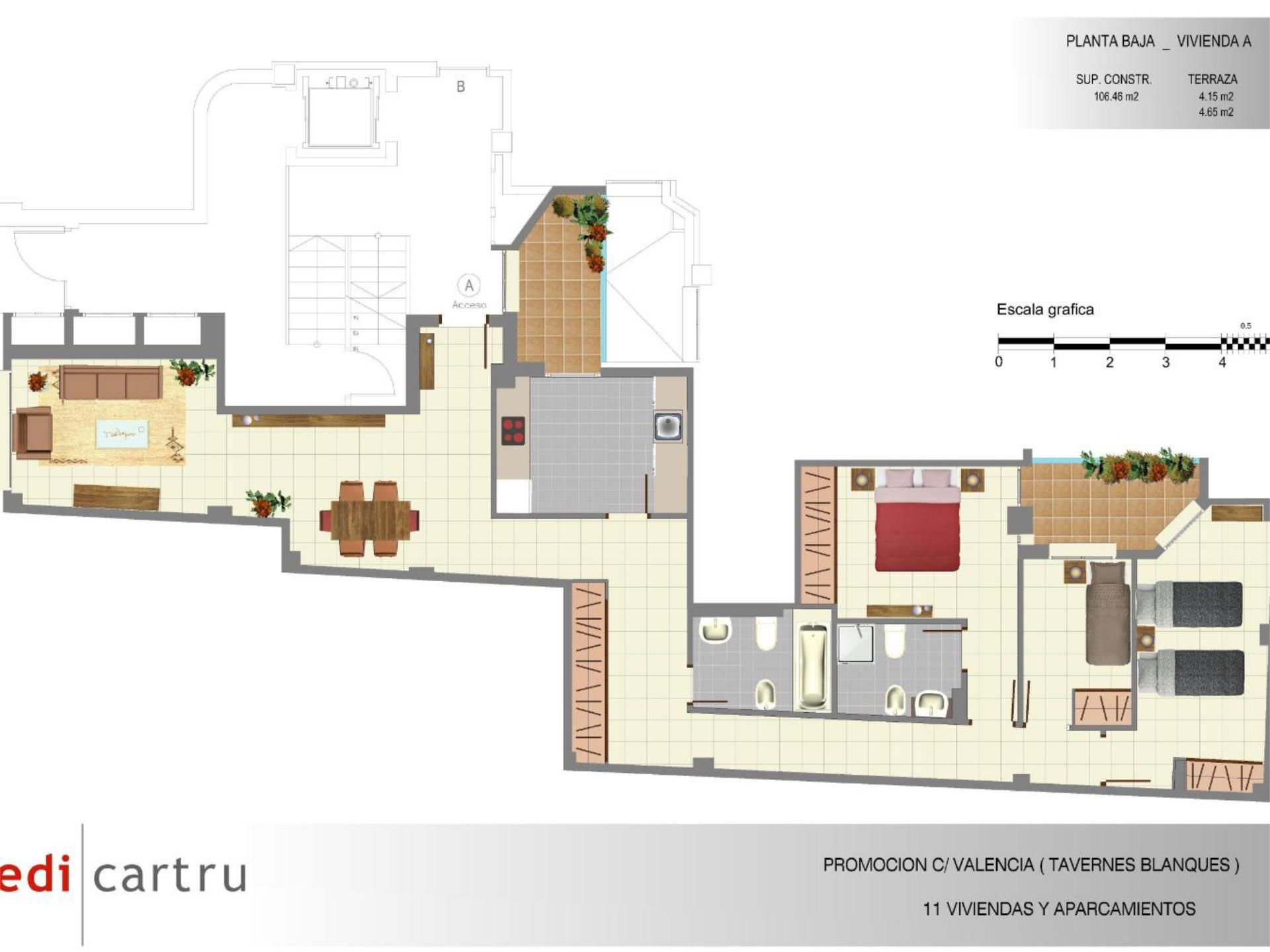 Pis de lloguer a Carrer Valencia, 11, Tavernes Blanques Pis de lloguer en Tavernes Blanques amb Terrassa, Aparcament comunitari i Videoporter