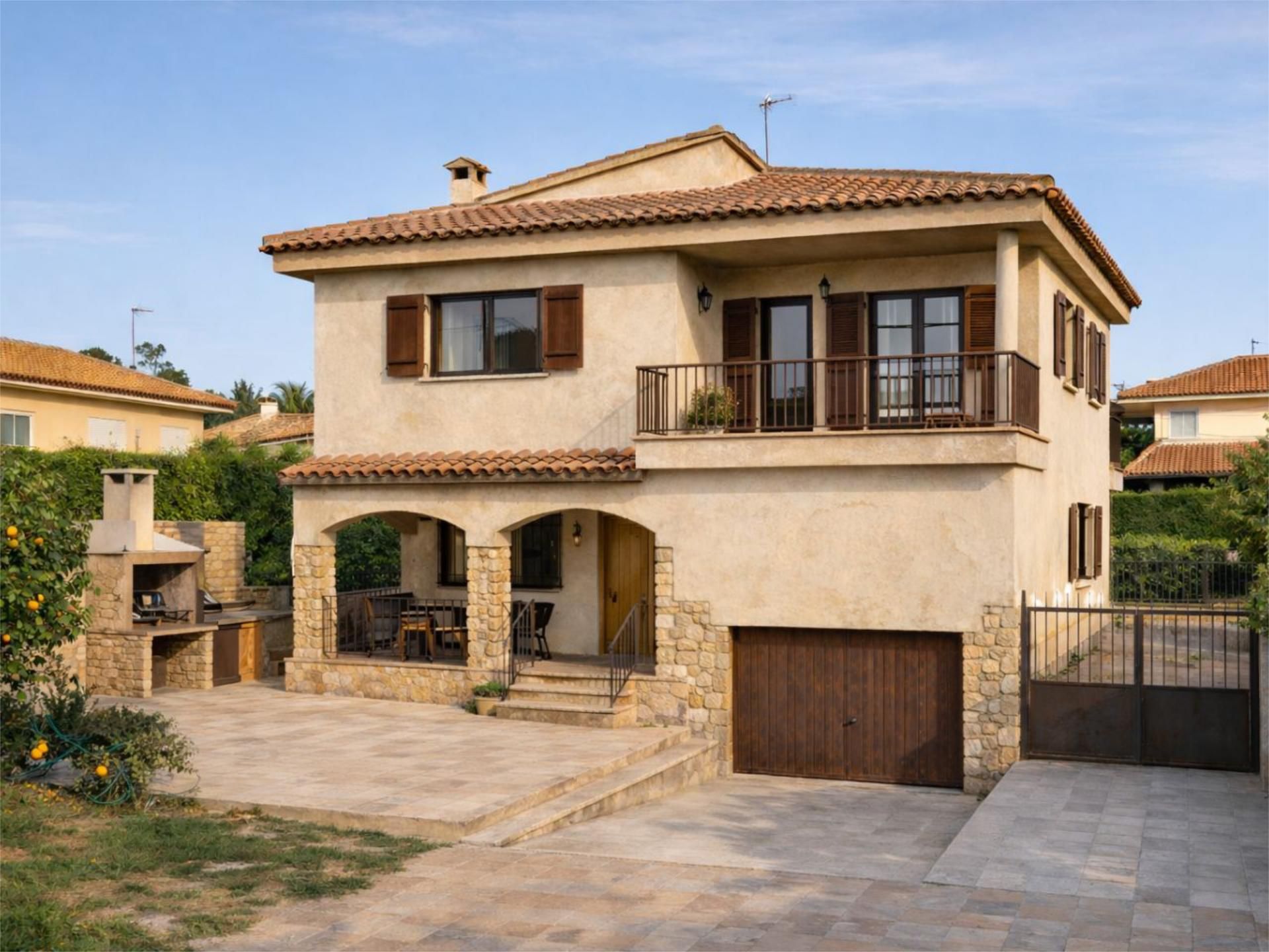 Vista exterior de Casa o xalet en venda en Coslada amb Calefacció, Jardí privat i Terrassa
