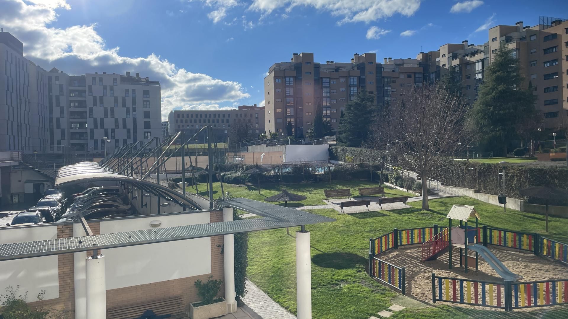 Terraza de Piso de alquiler en  Madrid Capital con Aire acondicionado, Calefacción y Jardín privado