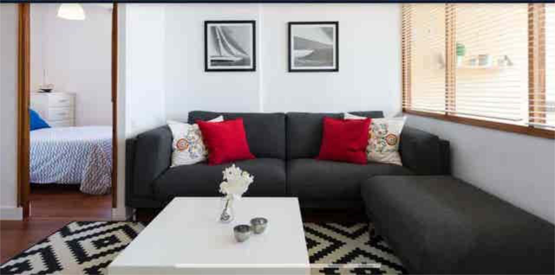 Sala de estar de Piso de alquiler en Las Palmas de Gran Canaria con Calefacción, Jardín privado y Terraza