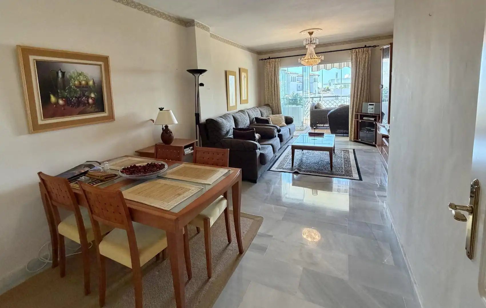 Flat for sale in Urbanizacion Alhamar, 1, Calahonda Living room of Flat for sale in Mijas with Air Conditioner, Heating and Private garden