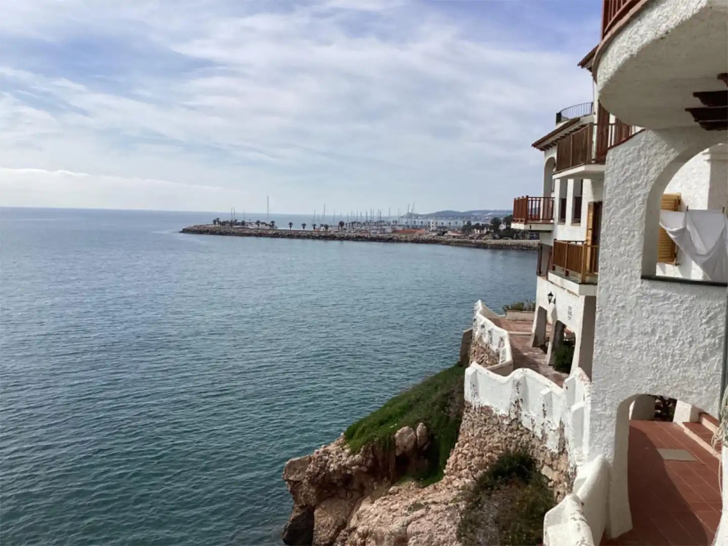 Vista exterior de Piso de alquiler en Sitges con Calefacción, Parquet y Terraza