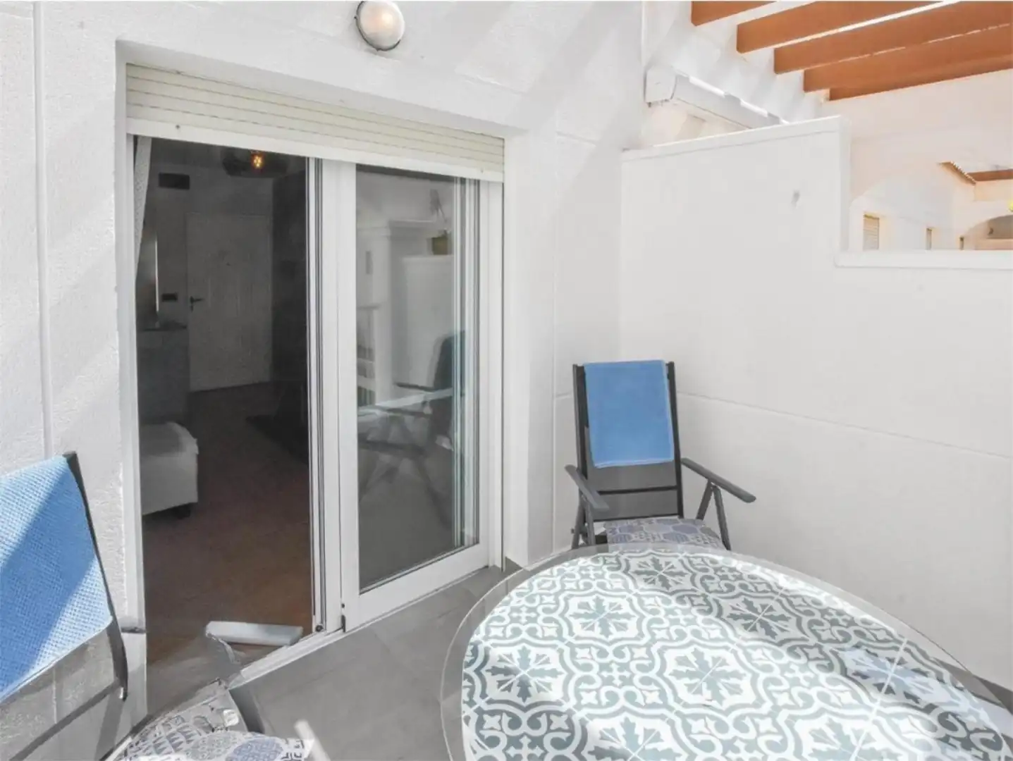 Wohnung zur Miete in Costa Levante, 1, Marina de la Torre Terrasse von Wohnung zur Miete in Mojácar mit Klimaanlage, Heizung und Privatgarten