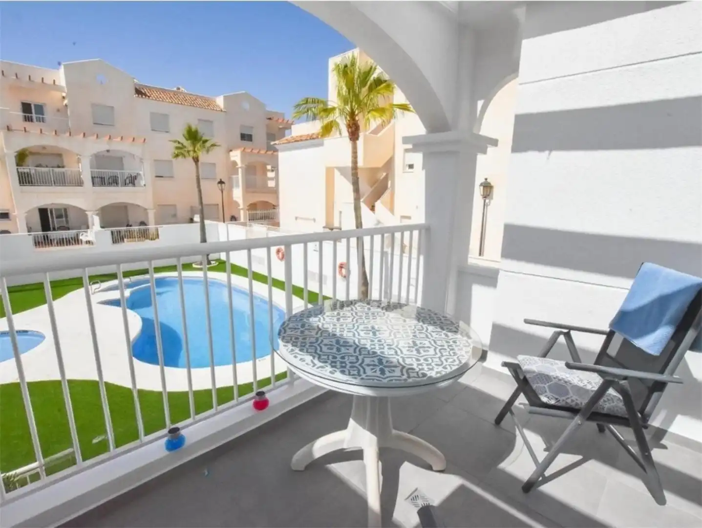 Wohnung zur Miete in Costa Levante, 1, Marina de la Torre Terrasse von Wohnung zur Miete in Mojácar mit Klimaanlage, Heizung und Privatgarten