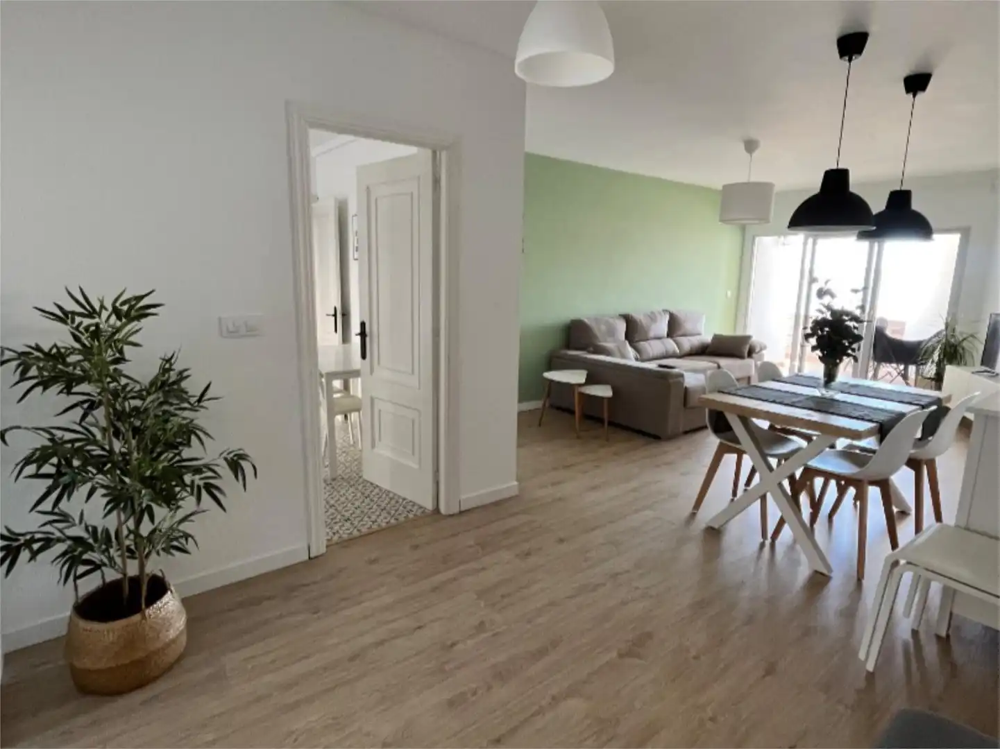 Sala de estar de Piso en venta en Sanxenxo con Amueblado y Balcón