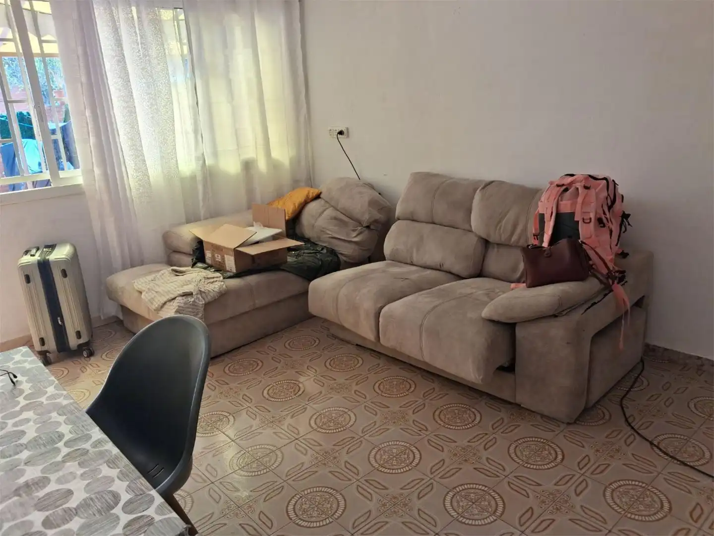 Sala de estar de Casa adosada para compartir en Barcelona con Terraza y Amueblado