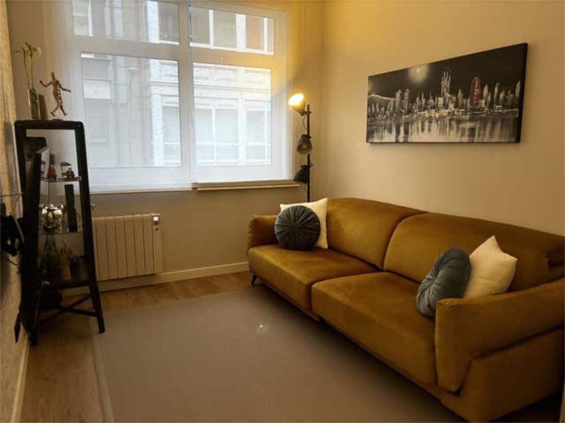 Sala d'estar de Pis de lloguer en A Coruña Capital  amb Calefacció, Moblat i Es permeten mascotes