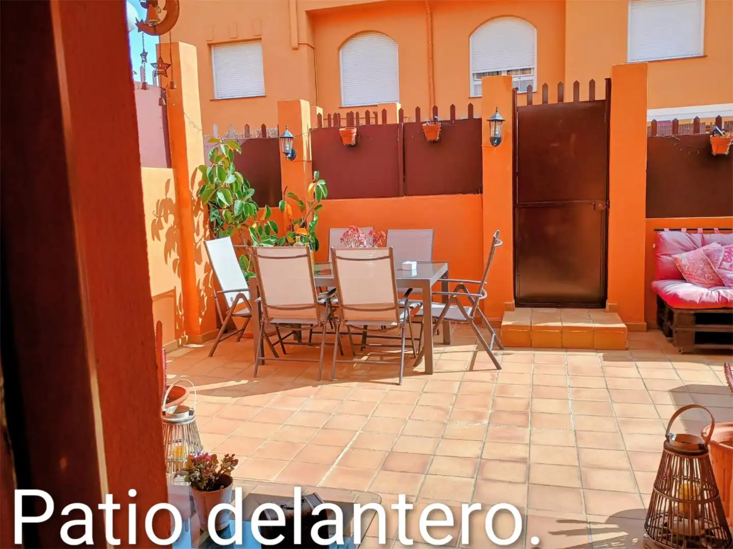 Terrasse von Einfamilien-Reihenhaus zum Verkauf in Rincón de la Victoria mit Heizung, Privatgarten und Parkett