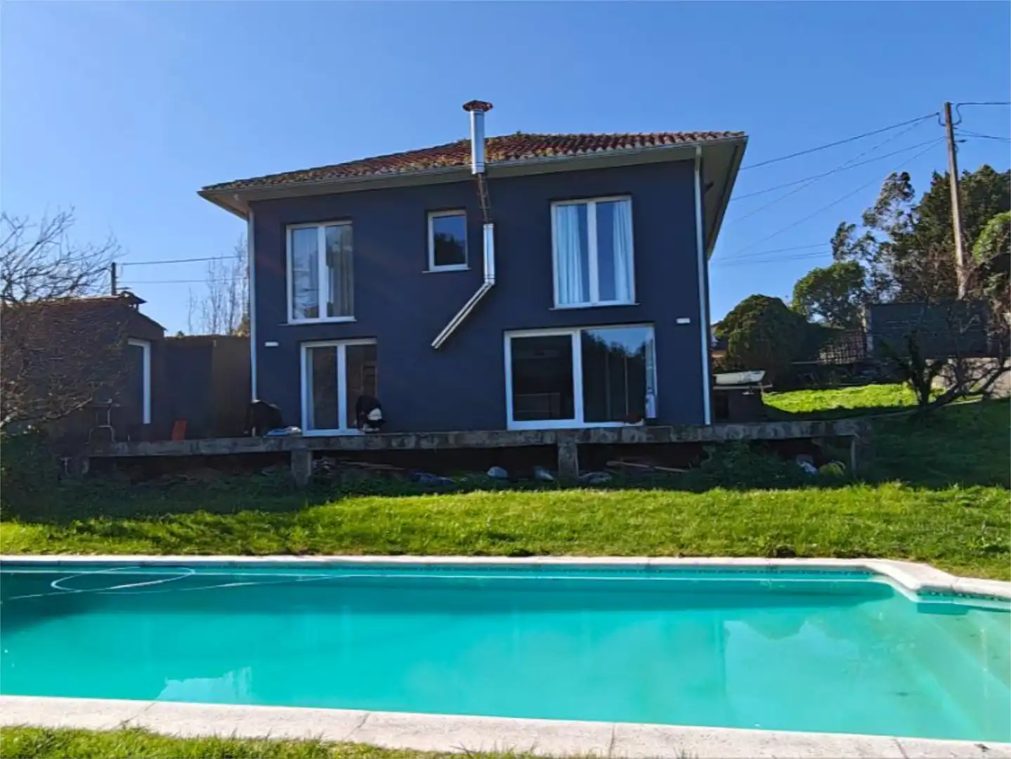 Piscina de Casa o chalet en venta en Boiro con Calefacción, Parquet y Terraza