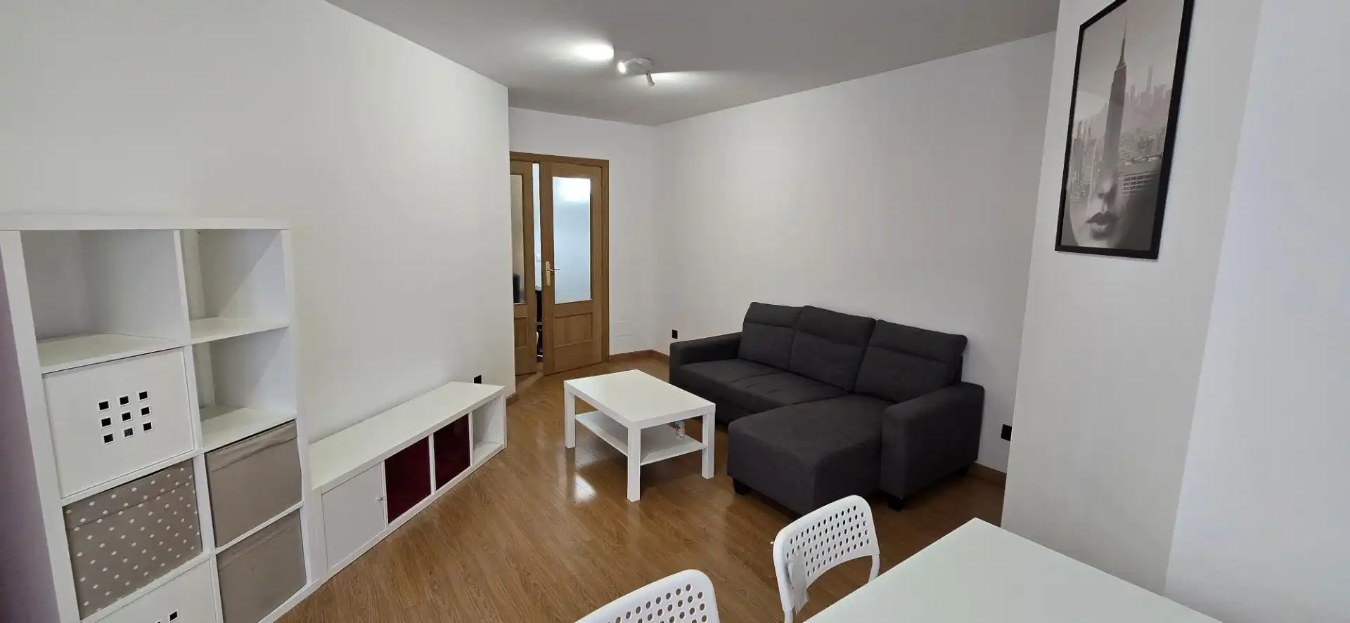 Living room of Flat for sale in Langreo  with Heating, Parquet flooring and Furnished