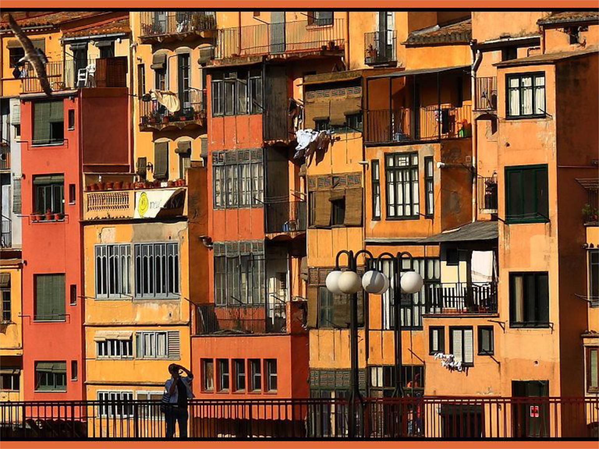 Vista exterior de Piso de alquiler en Girona Capital con Terraza y Balcón