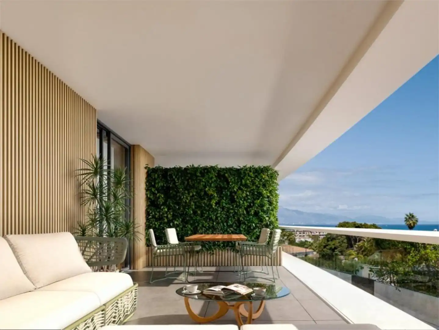 Flat for sale in Calle Del Zafiro, 34, El Castillo Terrace of Flat for sale in Manilva with Air Conditioner, Heating and Private garden