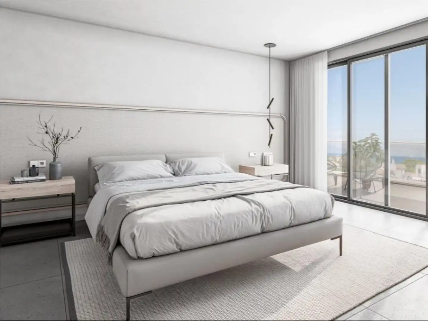 Flat for sale in Calle Del Zafiro, 34, El Castillo Bedroom of Flat for sale in Manilva with Air Conditioner, Heating and Private garden