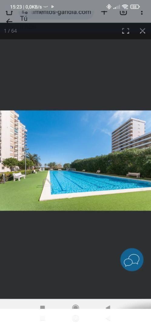 Piscina de Apartamento de alquiler en Gandia con Aire acondicionado, Terraza y Piscina