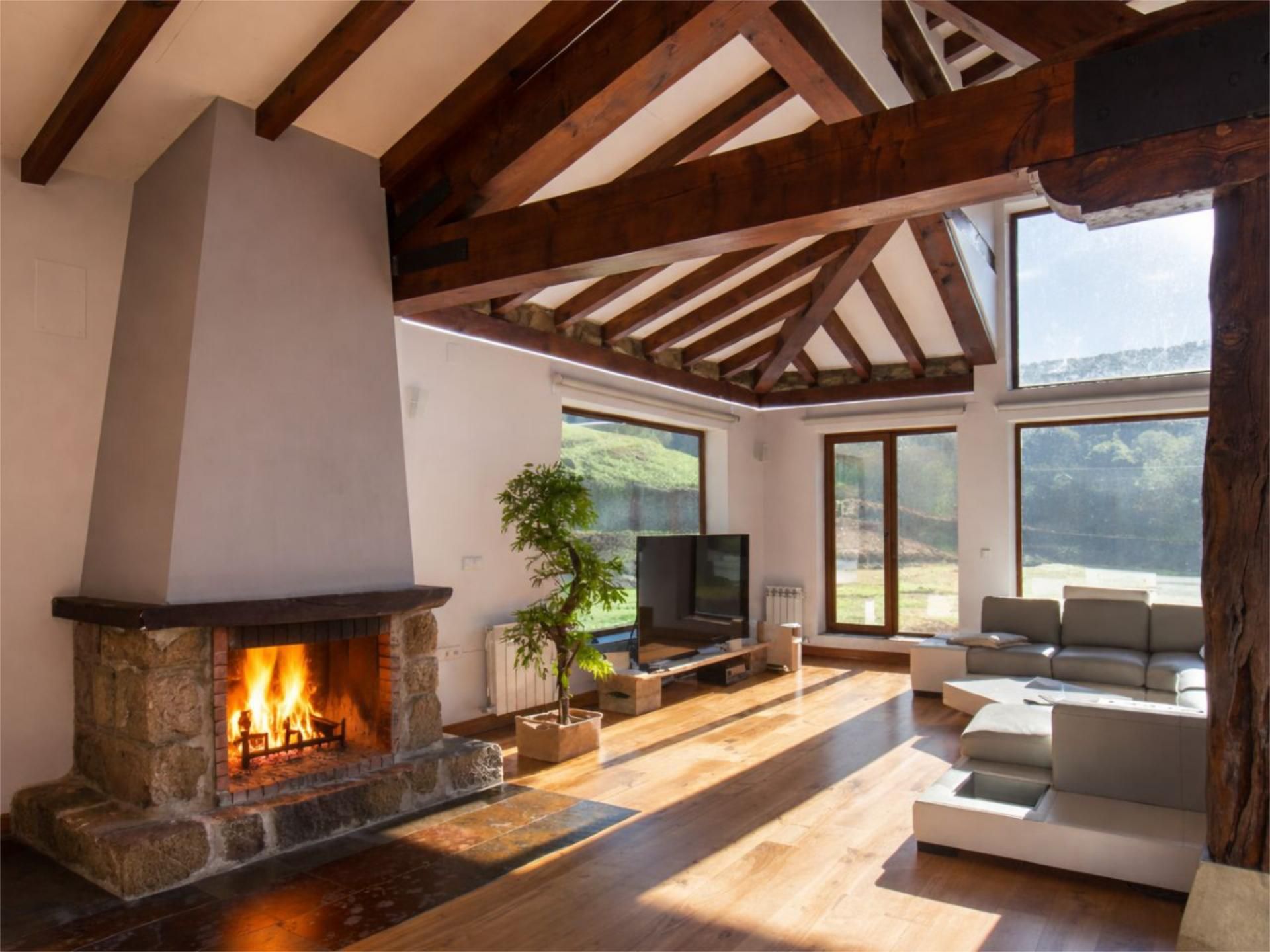 Living room of Flat for sale in Liérganes  with Heating, Private garden and Parquet flooring