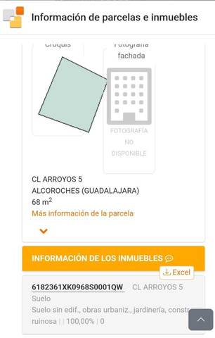 Terreno en Venta en Calle Diagonal Larga, 7 en Alcoroches