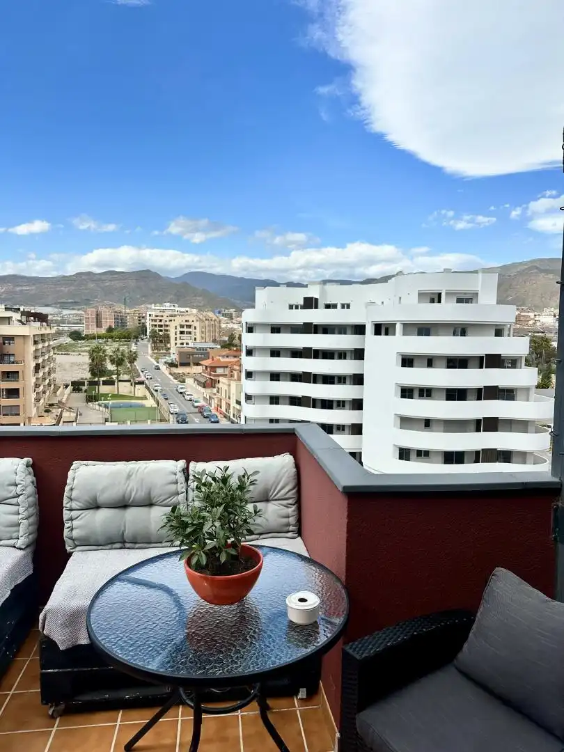 Terrace of Flat for sale in Roquetas de Mar  with Air Conditioner, Heating and Private garden