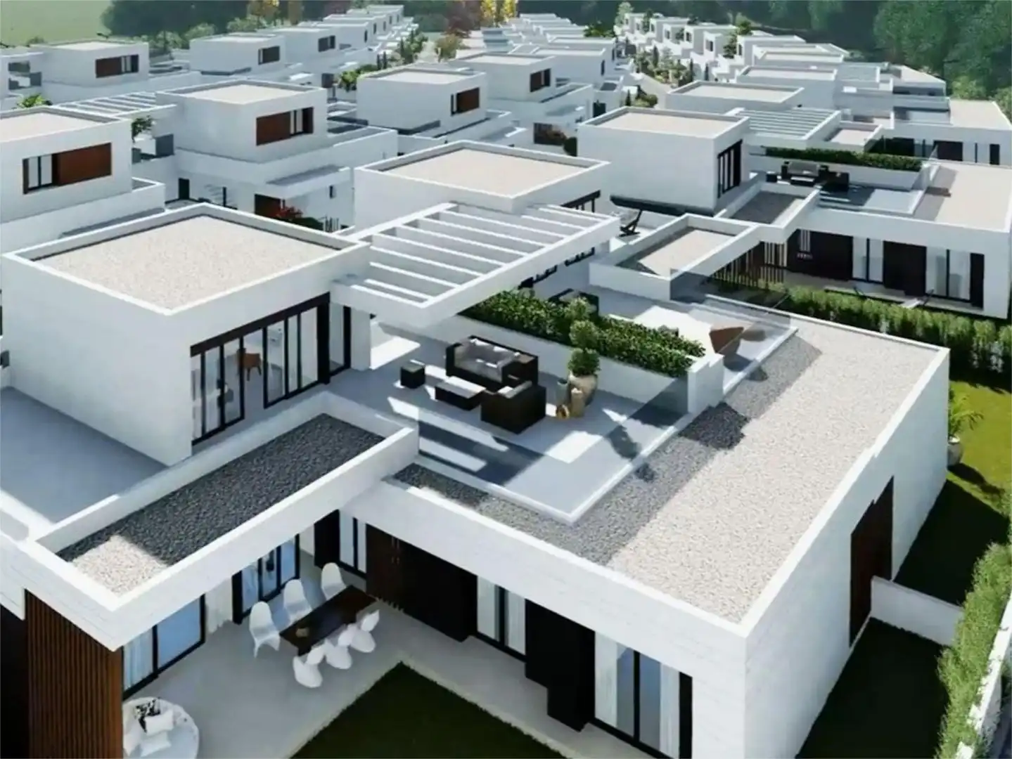 Wohnung zum Verkauf in Calle Cabo de la Nao, El Olivar de Mirabal Terrasse von Wohnung zum Verkauf in Boadilla del Monte mit Klimaanlage, Heizung und Privatgarten