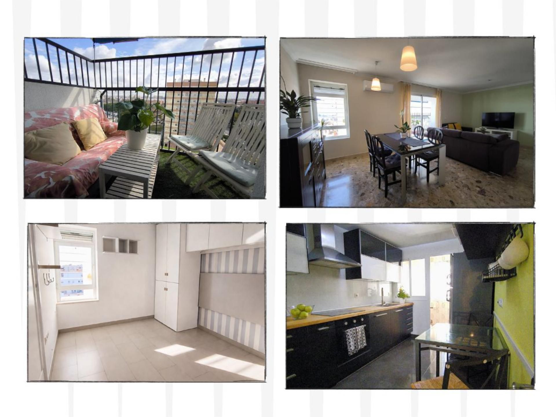 Vista exterior de Piso de alquiler en  Sevilla Capital con Aire acondicionado, Calefacción y Amueblado