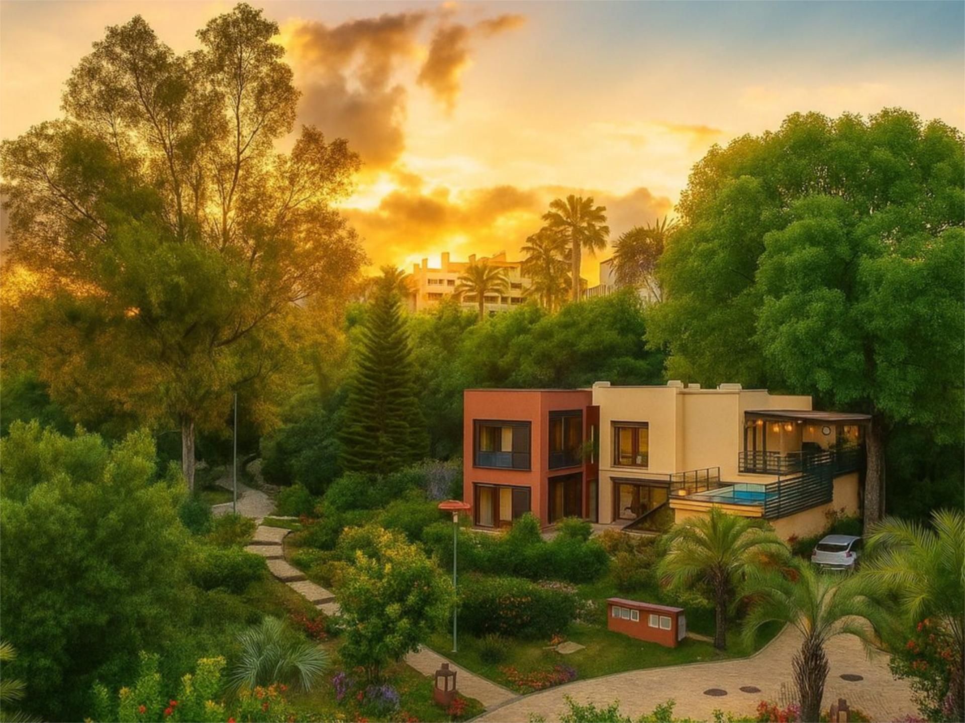 Außenansicht von Wohnung zum Verkauf in Benahavís mit Klimaanlage, Heizung und Privatgarten