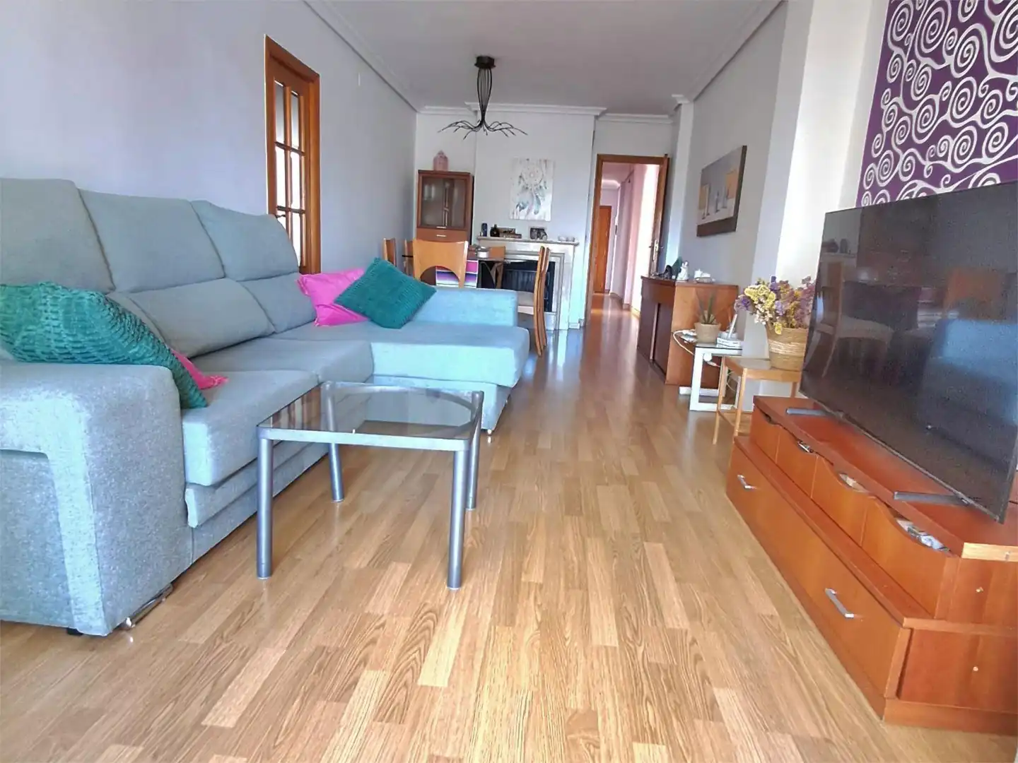 Sala de estar de Piso en venta en Pilar de la Horadada con Aire acondicionado, Calefacción y Parquet