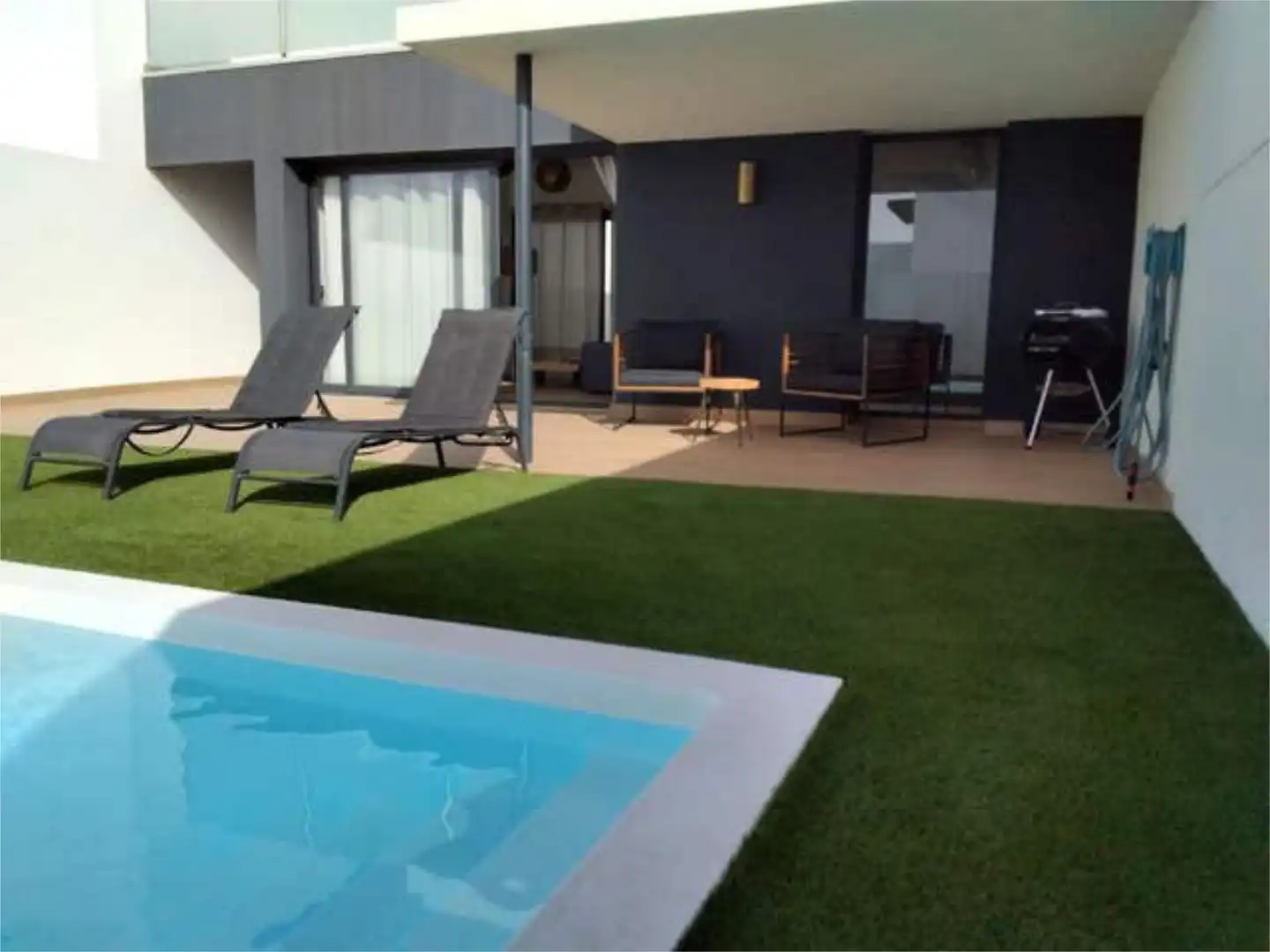 Terrassa de Casa adosada en venda en La Oliva amb Terrassa i Piscina
