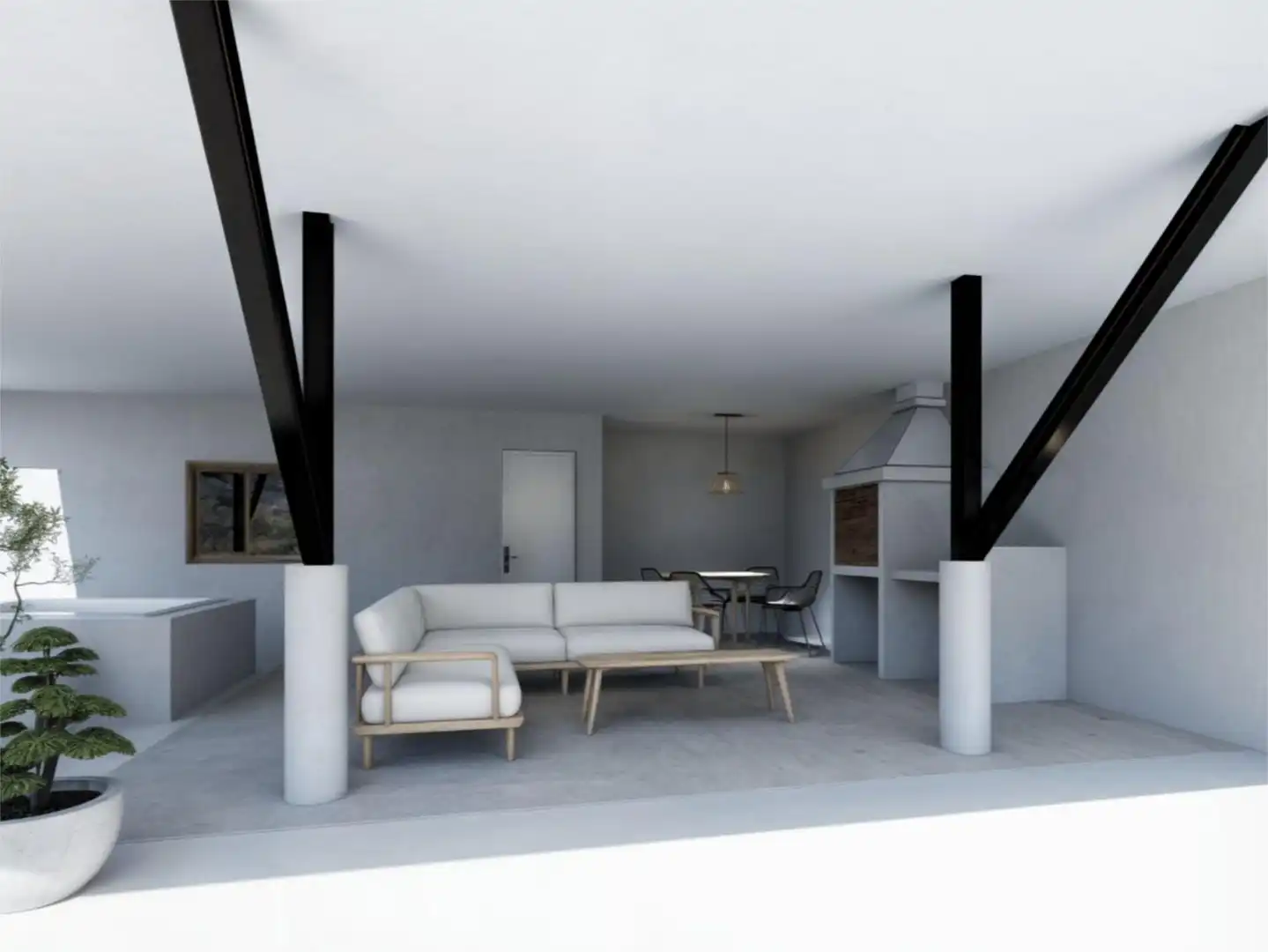 Casa adosada en venta en Partida Muscaret, 70r, Relleu Sala de estar de Casa adosada en venta en Relleu con Terraza y Balcón