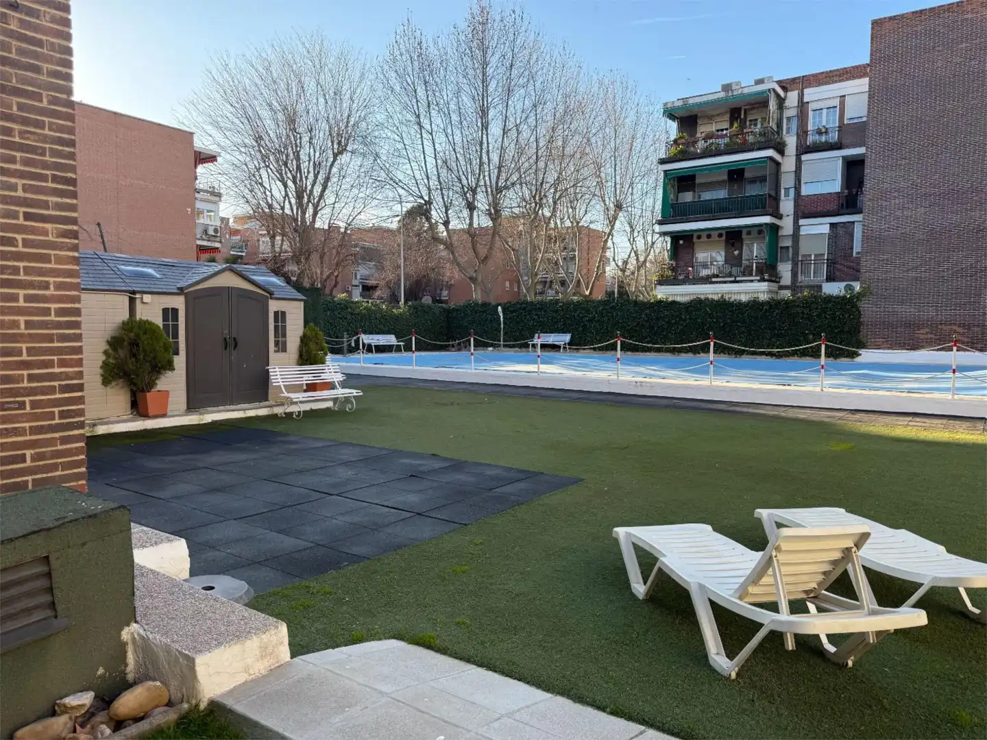 Flat for sale in Calle Batel, 6, Alameda de Osuna Swimming pool of Flat for sale in Madrid Capital with Terrace and Swimming Pool
