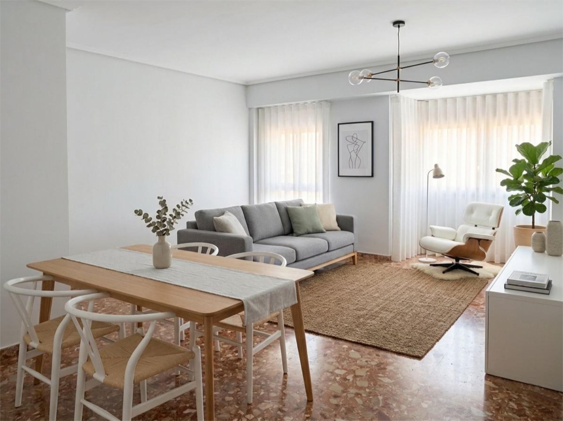 Living room of Flat for sale in Torrent  with Air Conditioner, Terrace and Video intercom