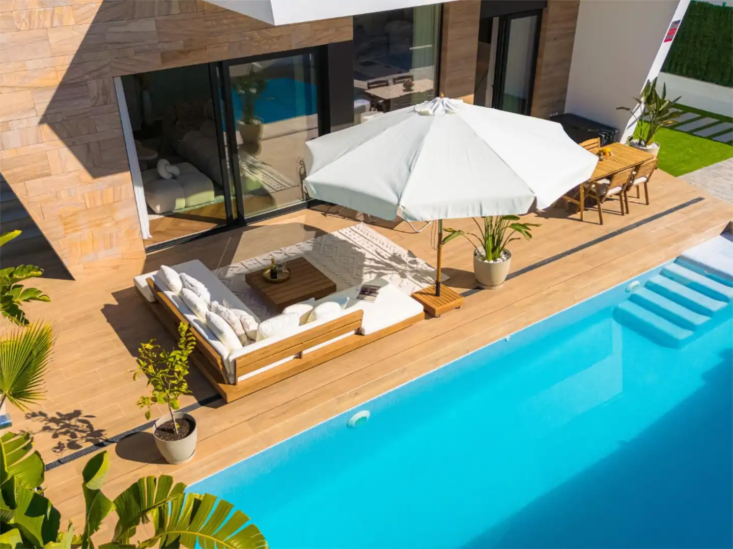 Terrace of Houses for sale in Finestrat  with Air Conditioner, Terrace and Swimming Pool