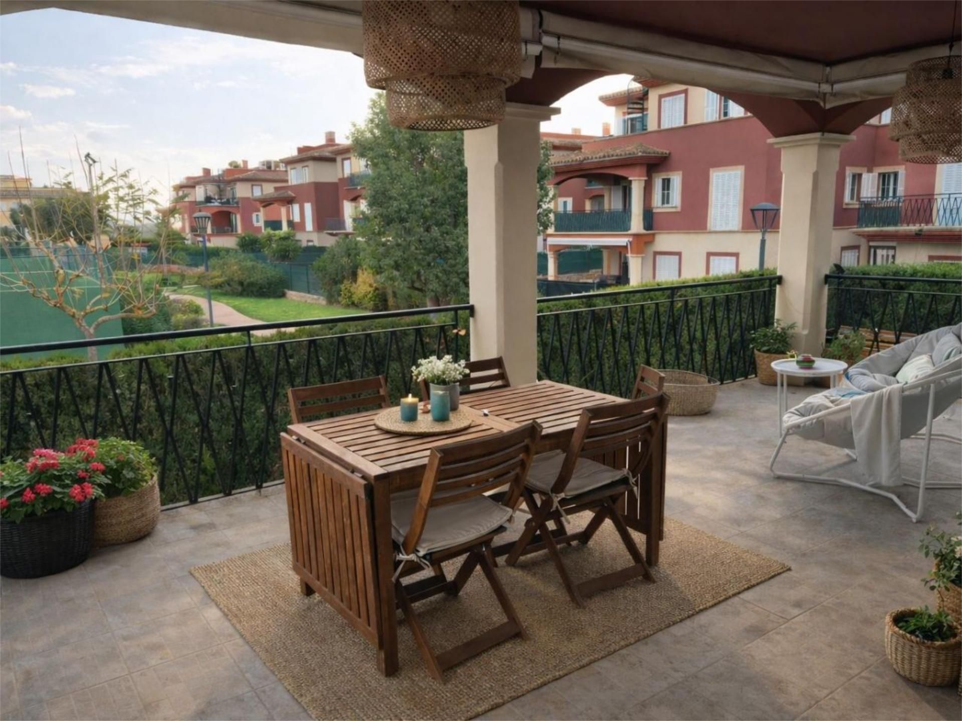Terrasse von Wohnung zum Verkauf in  Palma de Mallorca mit Klimaanlage, Heizung und Parkett