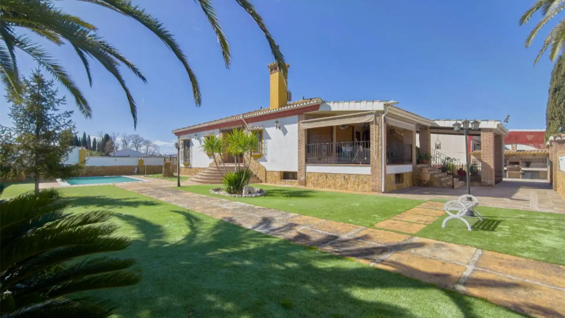 Jardín de Finca rústica en venta en Atarfe con Aire acondicionado, Terraza y Piscina