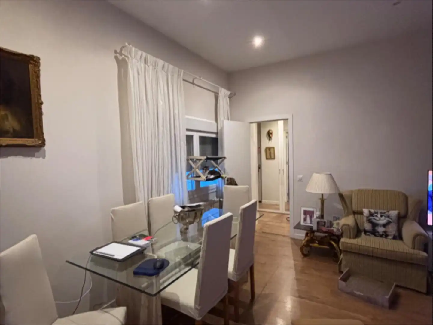 Dining room of Flat for sale in  Madrid Capital  with Air Conditioner, Heating and Private garden