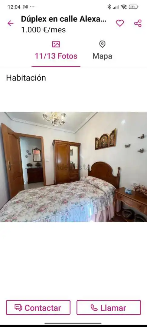 Piso de alquiler en Rúa Alexandre Bóveda, 18, Paradai Habitación de Piso de alquiler en Lugo con Calefacción, Parquet y Terraza